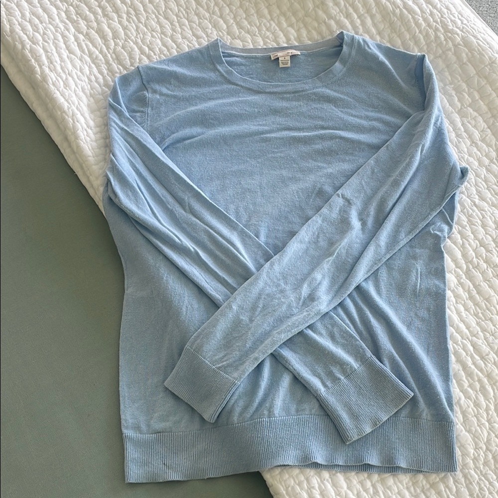 GAP Blue Crew Neck Sweater Soft Cotton Blend